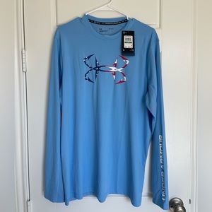 Under Armour Men's Iso-Chill Freedom Hook Long Sleeve Shirt -NWT L